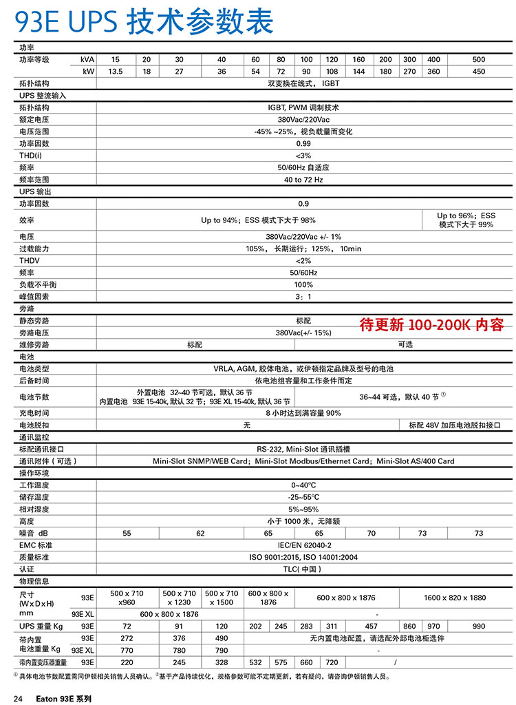 伊顿-93E-UPS-产品样本-ZH-CN-14-1